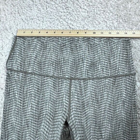 Lululemon Wunder Under Crop Arrow Jacquard Olive Gray Sage - Picture 8 of 11